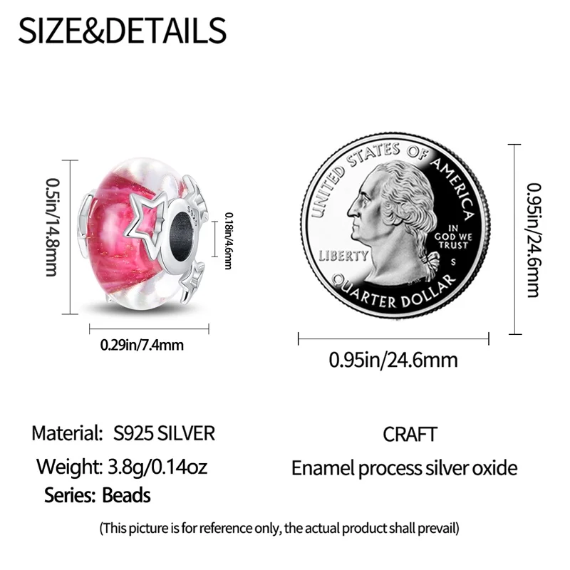 Charm-Perlen aus 925er-Sterlingsilber, Prinzessin-Engel, rosa Serie, Geburtstags-Charm-Perlen, passend für Pan-Original-Armbänder, exquisiter DIY-Schmuck – Detail 39