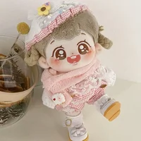 20cm baby clothes set, pink cute princess style cotton doll clothes 1