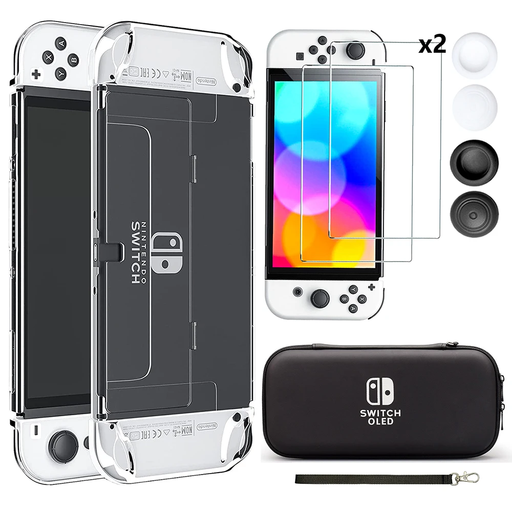 Crystal Protect Shell Pack for Nintendo Switch OLED Transparent Hard