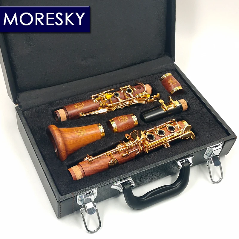 MORESKY Clarinet C Keys Redwood Klarnet Gold Plated MC681