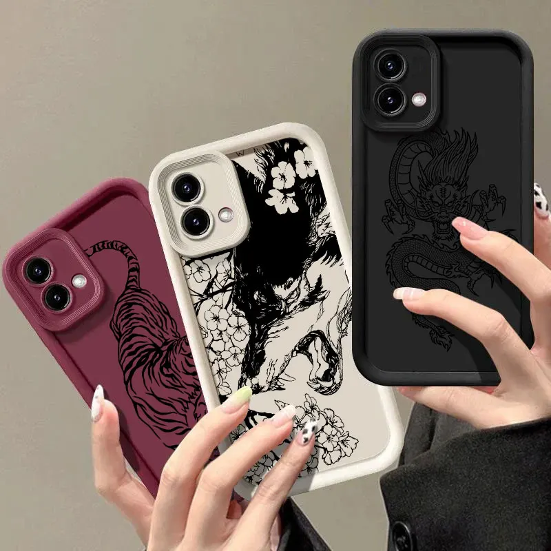 Fashion Fox Dragon Tiger Phone Case Cover