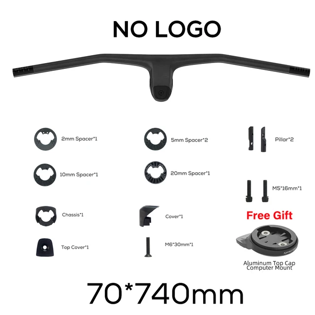 Syncrosフルカーボンic sl wc 740-780ミリメートルmtb統合コックピット