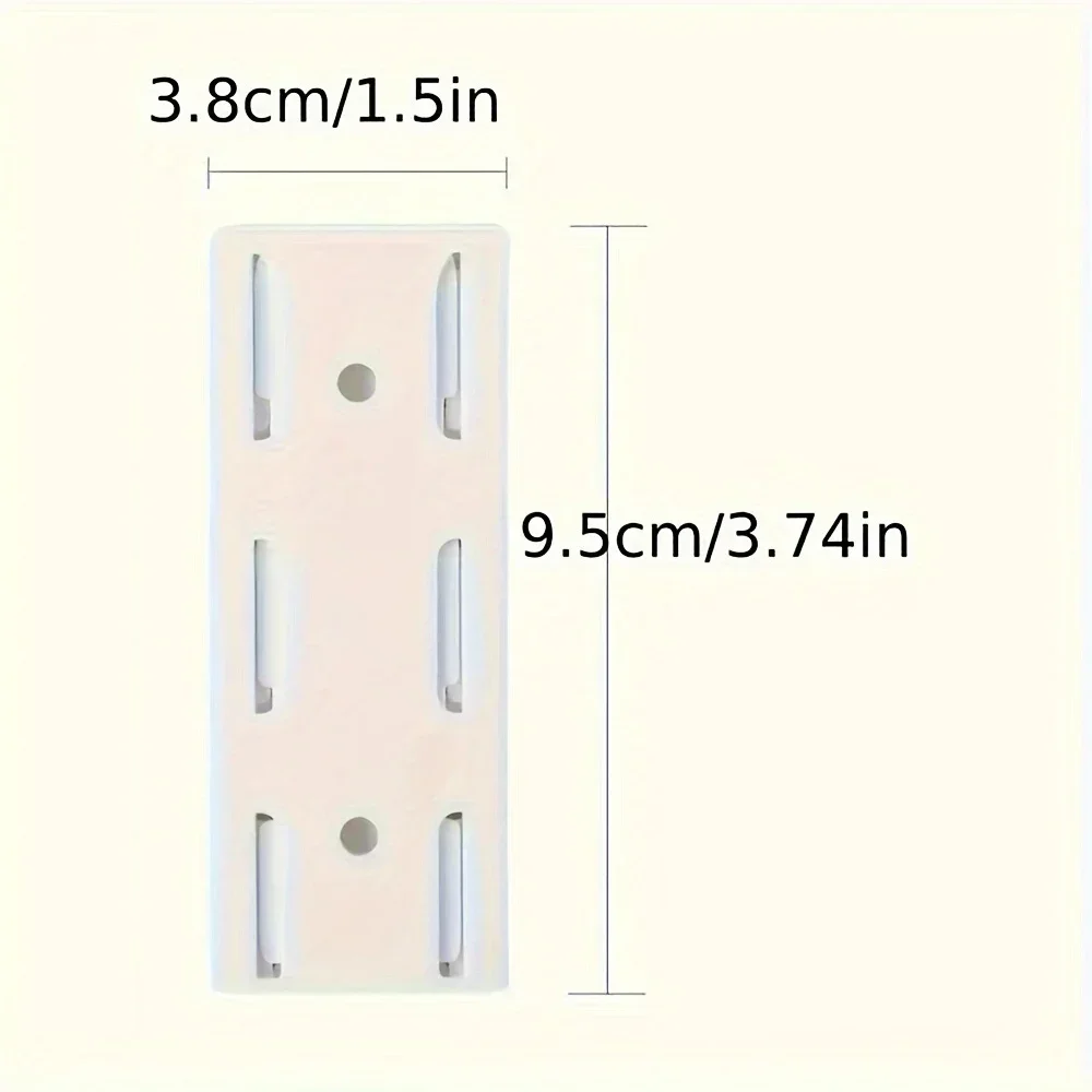 1-4pcs Self-Adhesive Desktop Socket Fixer Wall-Mounted Retainer Or Kitchen Office Wire Organization Socket Router Storage Tools