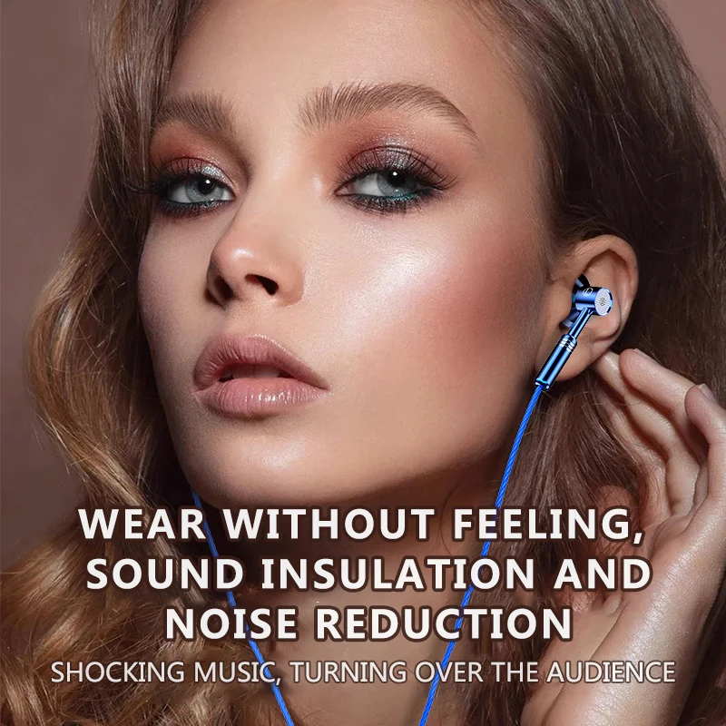 Type C&3.5mm Gamers Headsets 9D Stereo Earphones In-ear Wired Headphones HiFi Bass Earphone Earbuds for Samsung Headset with Mic 5