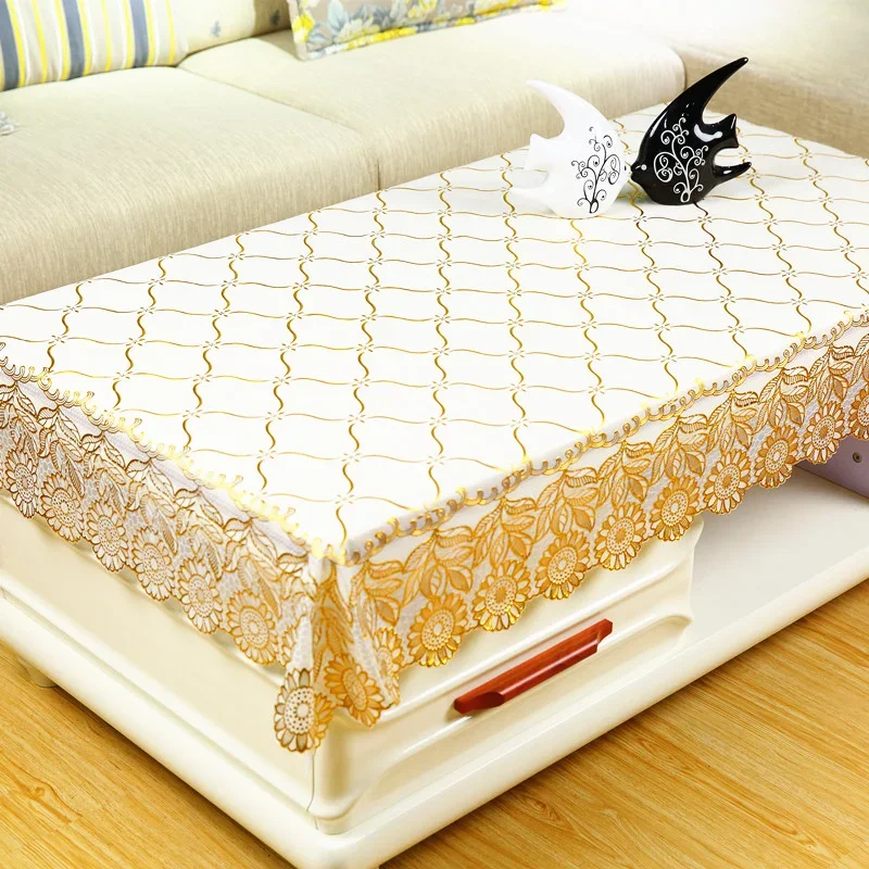 

Flower plastic Waterproof Rectangular Tablecloth Anti Scalding Dustproof Tablecloths Friendly Printed Anti Slip Table Cover