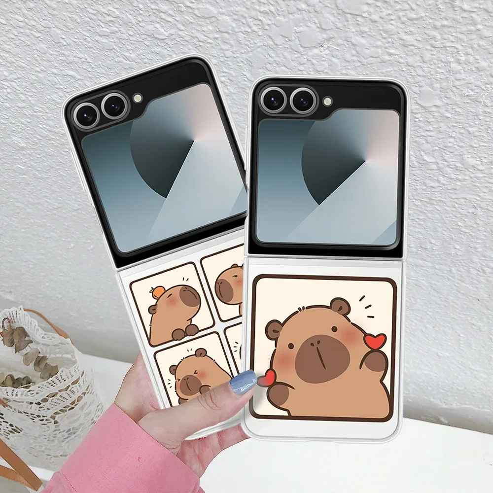 Adorable Capybara Anime Pattern Transparent Case