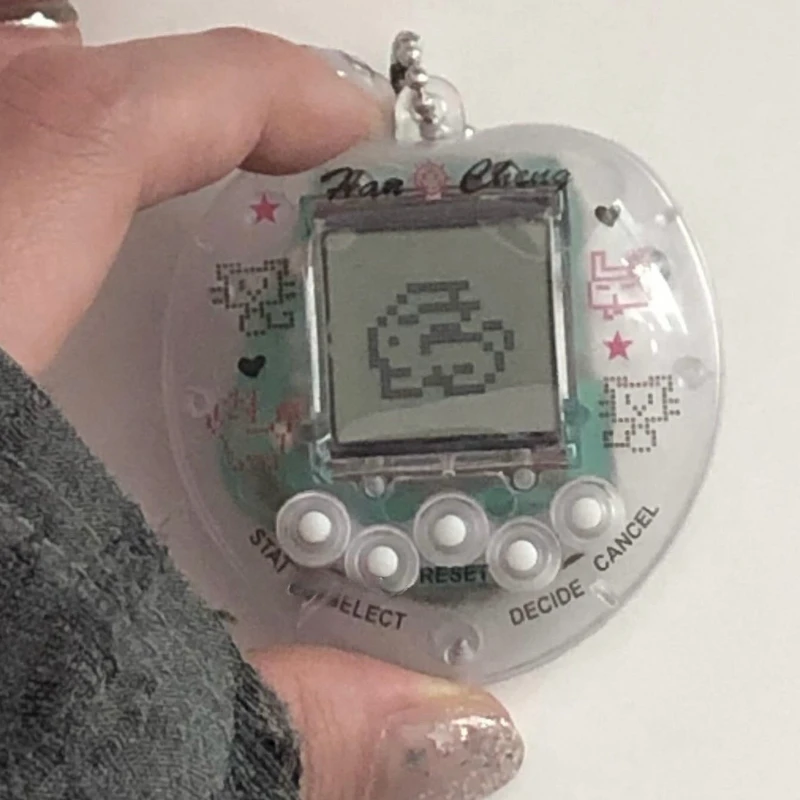Korean Fashion Rainbow Game Console Bone Keychain Kawaii Harajuku Charm Y2K Crystal Heart Lock DIY Bag Pendant Keychain Vintage