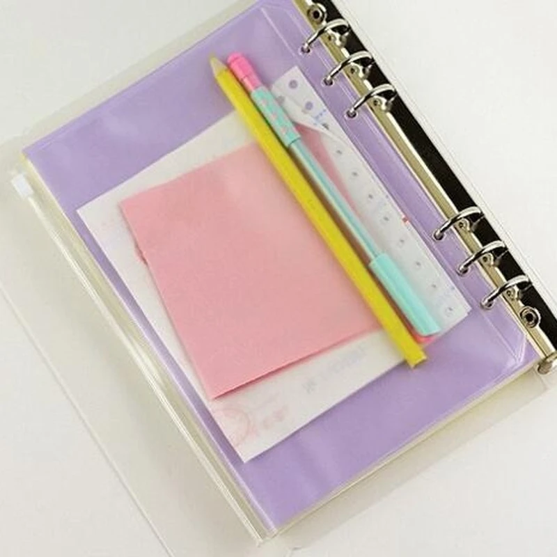 File Folder File Holder Document Storage Bag Transparent A5/A6/A7 Waterproof Zipper Bag