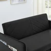 MH Sleeper Sofa Bed w/USB Port, 3-in-1 Adjustable Pull-Out Bed, 2 Lumbar Pillows, Side Pocket - Soft Velvet Convertible Sleeper 2