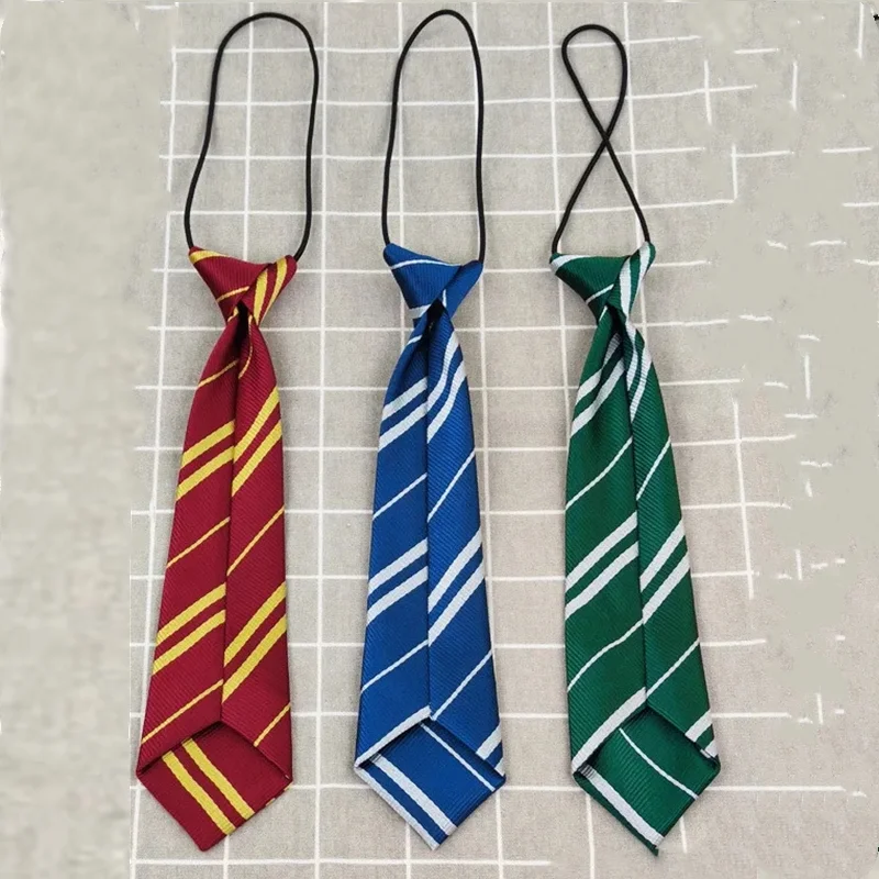 Movie Wizarding Academy Children Harris Stripe Tie Party Cosplay Magic School Costume Accessories Prop Halloween