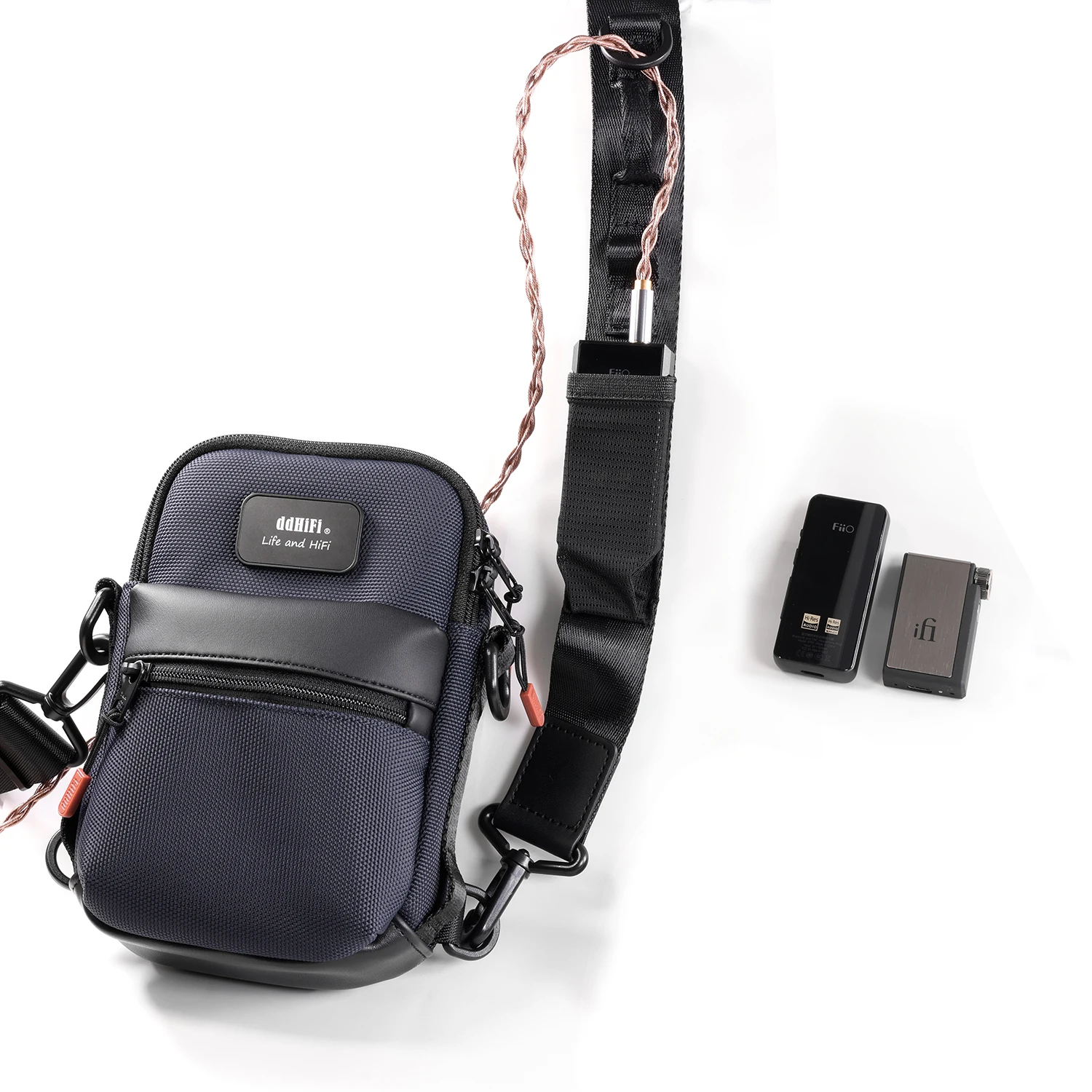 Ddhifi C2023 Case de Transporte de Alta Fidelidade Tudo-em-um Multifuncional Mochila para Dap Dac Bluetooth Amp e Iems Fone de Ouvido Bolsa - Image 2