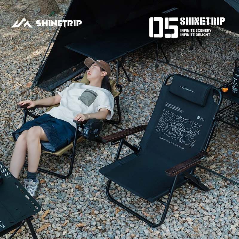 Chaise pliante réglable 6 vitesses pêche camping - Siège tactique aluminium inclinable portable