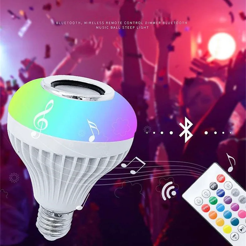 LED Music Bulb Light APP Seven Color Remote Control Intelligent Audio RGB Ambient Lights