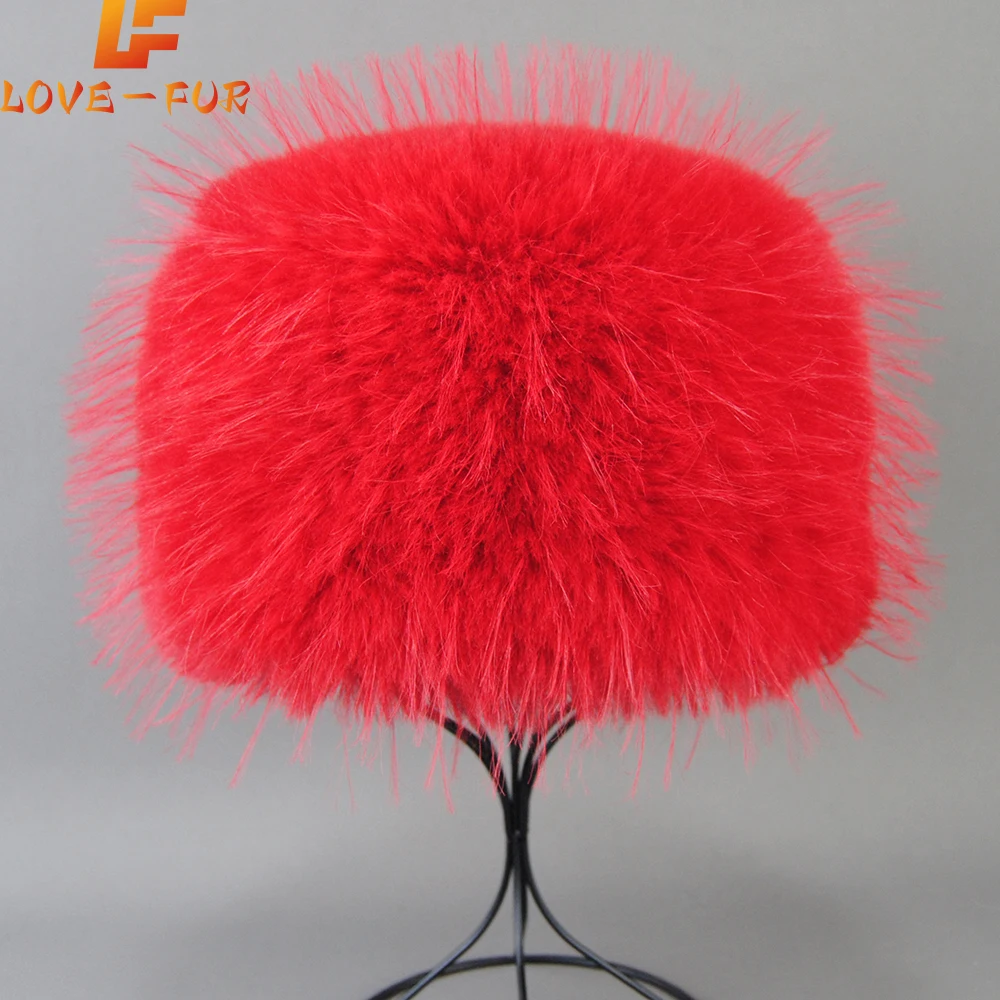 

Autumn and Winter 2024 New Women's Fashion False Raccoon Fur Cap Russian False Fur Hat False Raccoon Fur Hats Dome Mongolian Hat