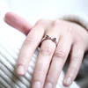 Sole Memory Cute Cat Ear 925 Sterling Silver Literary Creative Personality Female Resizable Opening Rings RI095 5