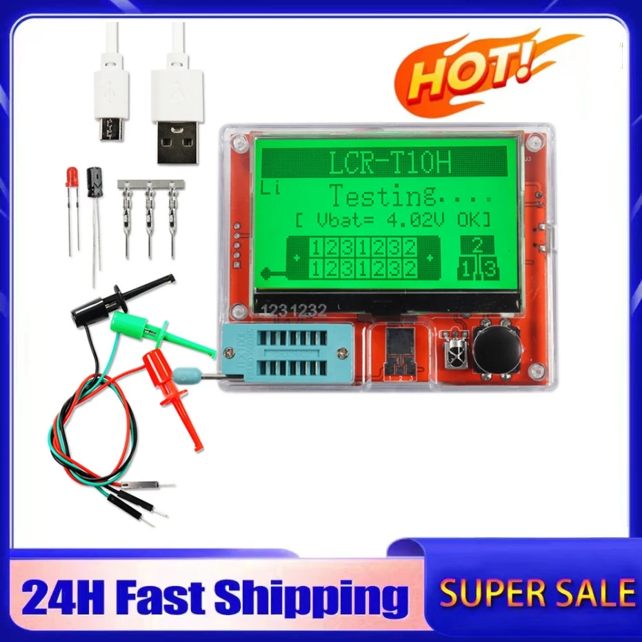 Tester LCR-TC1 per transistor, diodo, triodo e condensatore, con