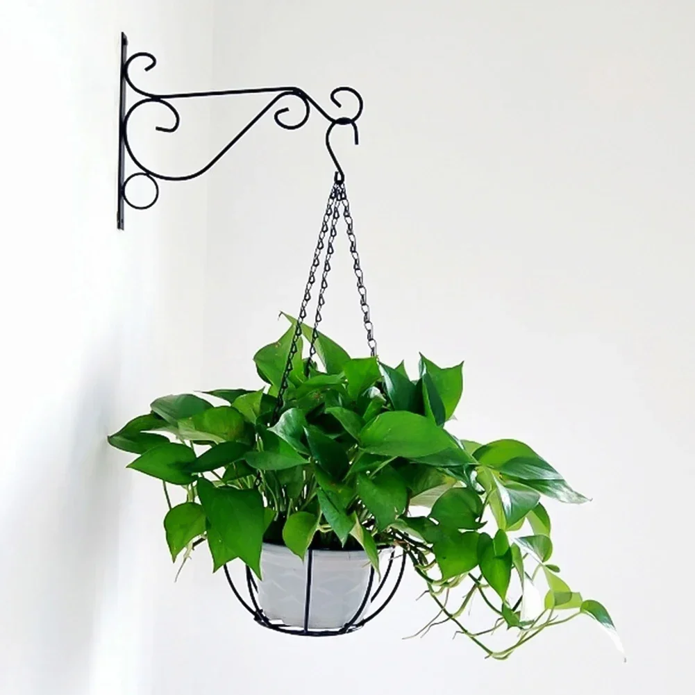 Hanging Bracket Hooks for Wall Bird Flower Pot Basket Planter Lantern Metal Feeder Chime Wind Mount Garden plant hanger hanging basket organizer