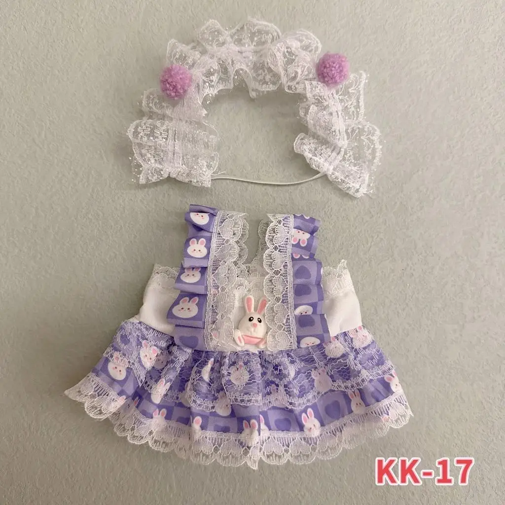thumbnail image 1 of Vestido Lolita de algodón para muñeca, falda pequeña para muñeca de pato enfadado, ropa de cambio, lindo y dulce, 20cm, 1 of 5