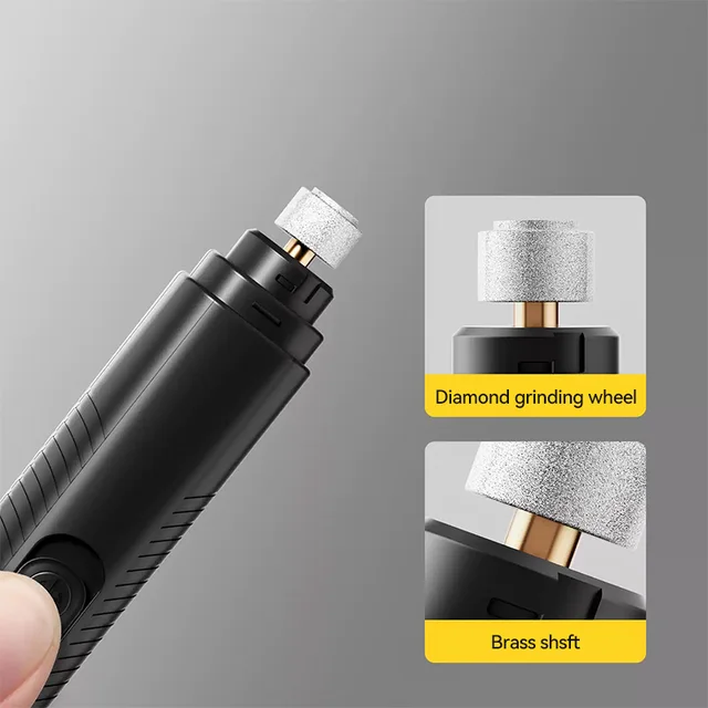 USB Rechargeable Electric Pet Nail Grinder for Dogs & Cats – Quiet Motor with Diamond Grinding Wheel 2