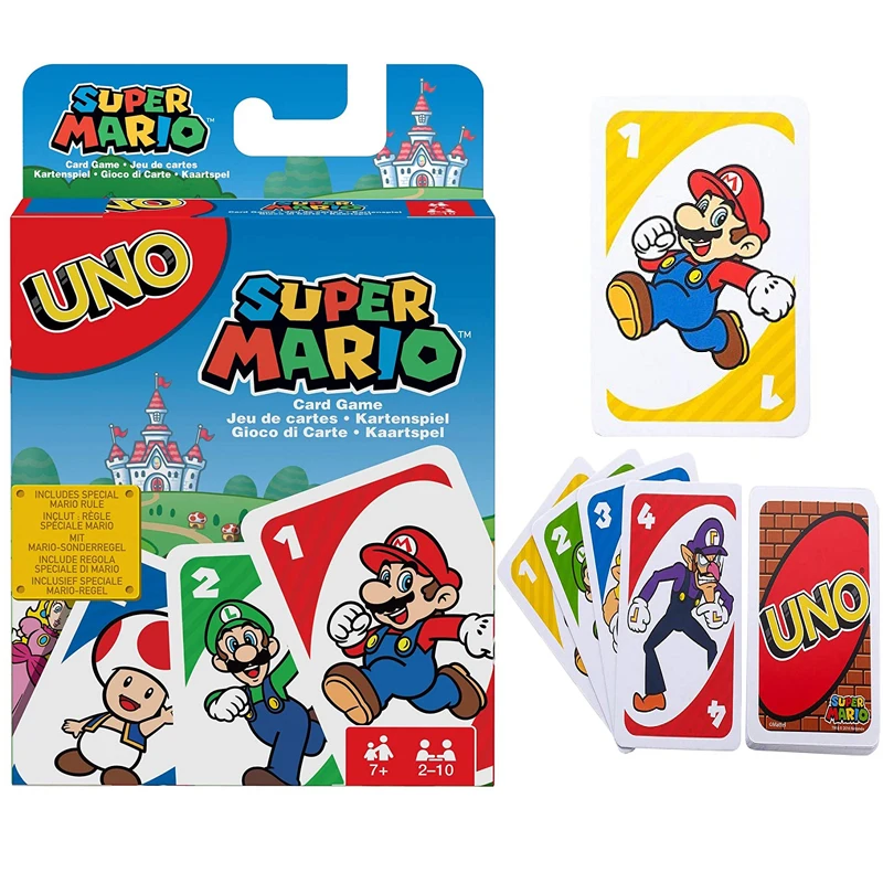 Super Mario Bros. Anime Game cartoon Card UNO Game Family Funny  Entertainment Board Game Poker Cards Game childrens toy gifts