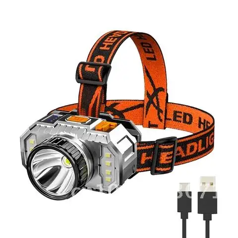 1200mAh USB Rechargeable LED Headlamp Powerful Night Fishing Headlight Flashlight Torch Lamp for Outdoor Camping Hiking