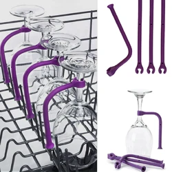4 Pieces/set of Flexible Silicone Stemware Saver Wine Fixed Rack Dishwasher Rack Wine Glass Rack Bar Kitchen Tools