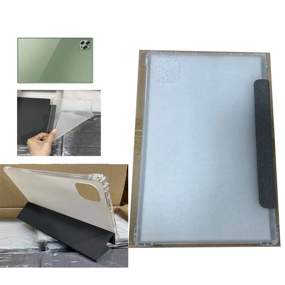 Custodia In Pelle Pu Tri-Folding Per Tablet Pc Mxs 10.1 Pollici Samsung Tab S9 Ultra Android 12.0 Tablet Pc Custodia Per Tablet Tpu Trasparente