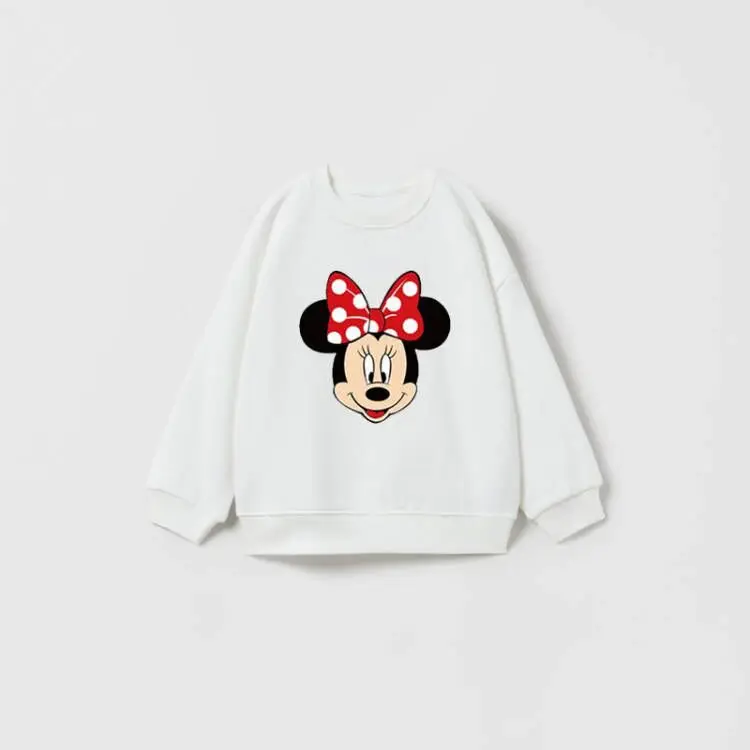 Cartoon Sweatshirts Pure Color Casual Sports Long-sleeved TShirt Boys Girls Fashion Wear Cute New Style Cotton Hoodies children t shirt