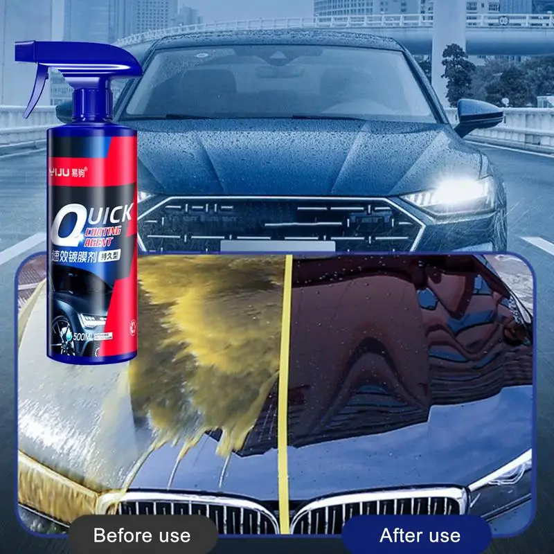 500ml high protection quick car coating spray nano ceramic coating for car hydrophobic ceramic car wax polish spray luster Car Coating Spray High Protection Auto Wax Polish Agent Car Long Lasting Ceramic Coating Agent Auto Polish Nano Coating Spray