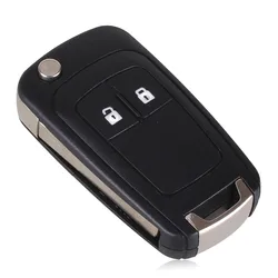 Premium Flip Folding Remote Car Key Shell - Enhanced Design with HU100 Blade - 2 Buttons