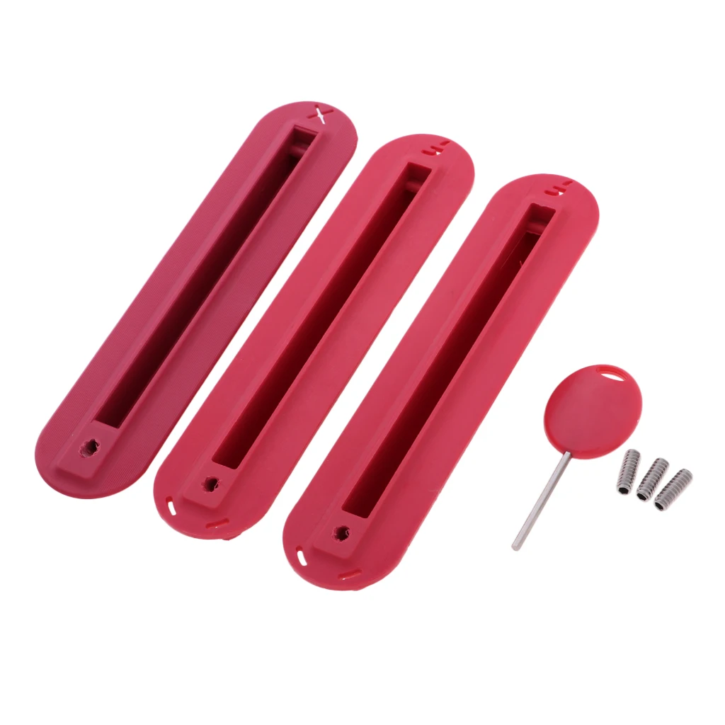 3pcs/Set PVC Surfing Surf Tri- Box Future Thruster Fin Boxes Accessories