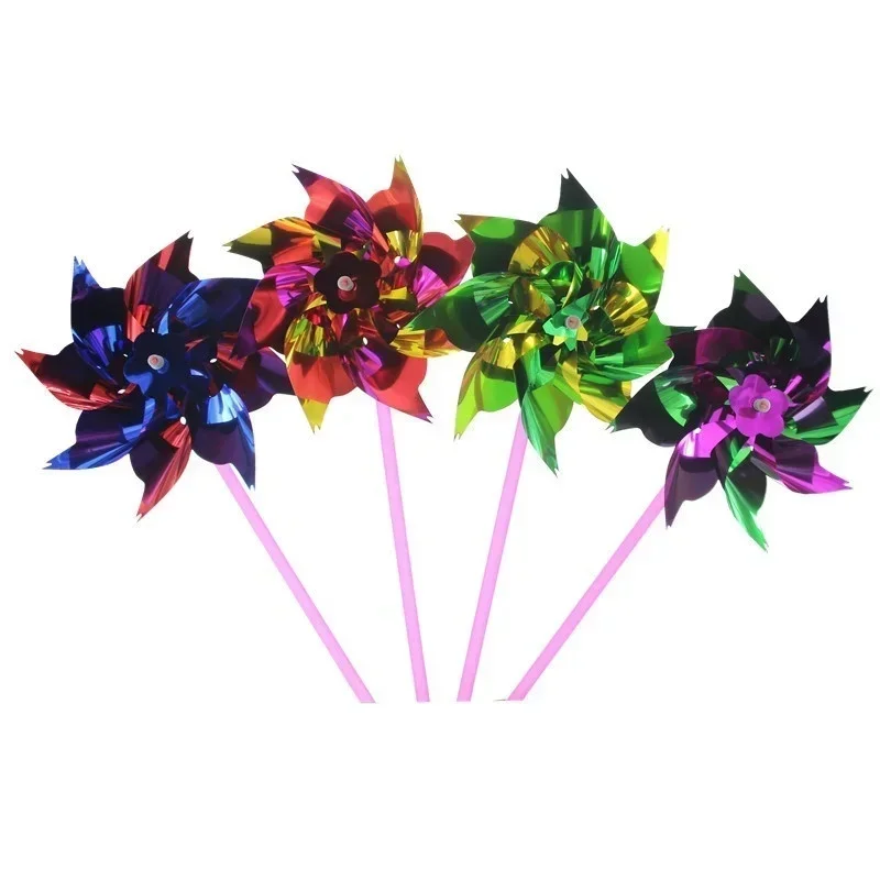 6pcs Plastic Windmill Pinwheel Wind Spinner Children Toys Garden Lawn Party Decoration Toy Gift Boys Girls Garden Windmill