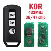 K0R มอเตอร์สมาร์ทรีโมทคอนโทรลเปลี่ยนกุญแจรถจักรยานยนต์ Fob 3B Key Fob 47 ชิป 433MHz มอเตอร์สมาร์ทคีย์มอเตอร์ไซด์ Key สําหรับ Honda