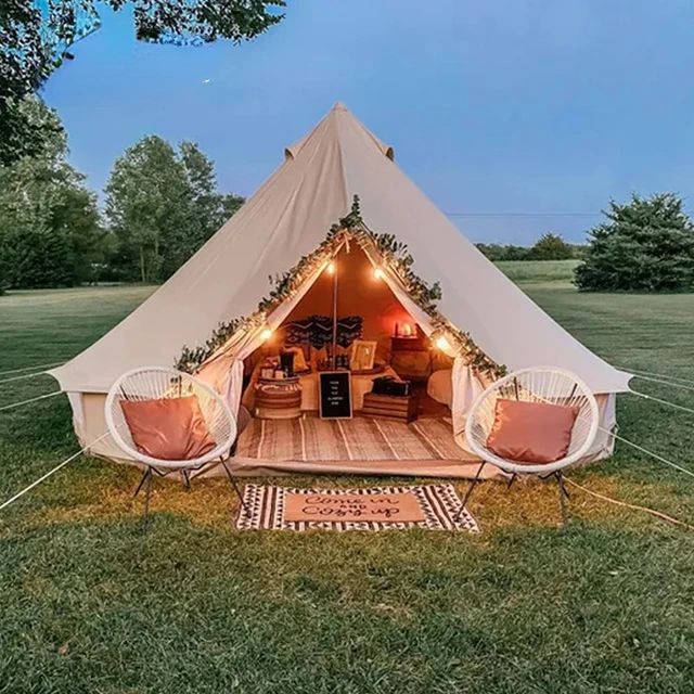 Outdoor Camping Mongolian Yurt Tents to live in four season Glamping