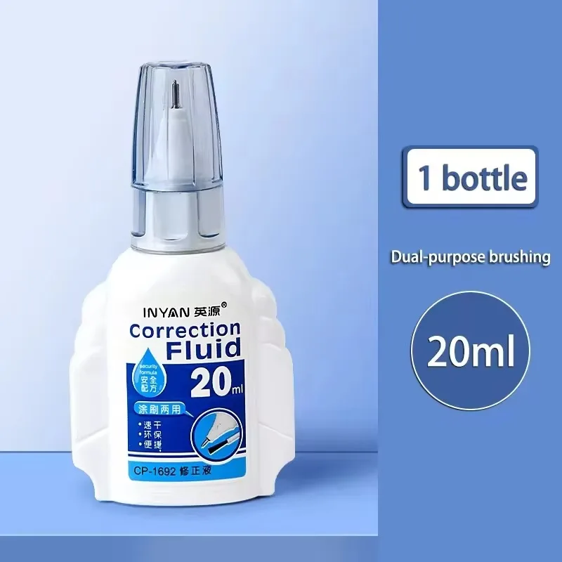 Quick Drying Correction Fluid Bulk White Out Masking Liquid for Students Office School Supplies Fast Dry Opaque Stationery Bottl