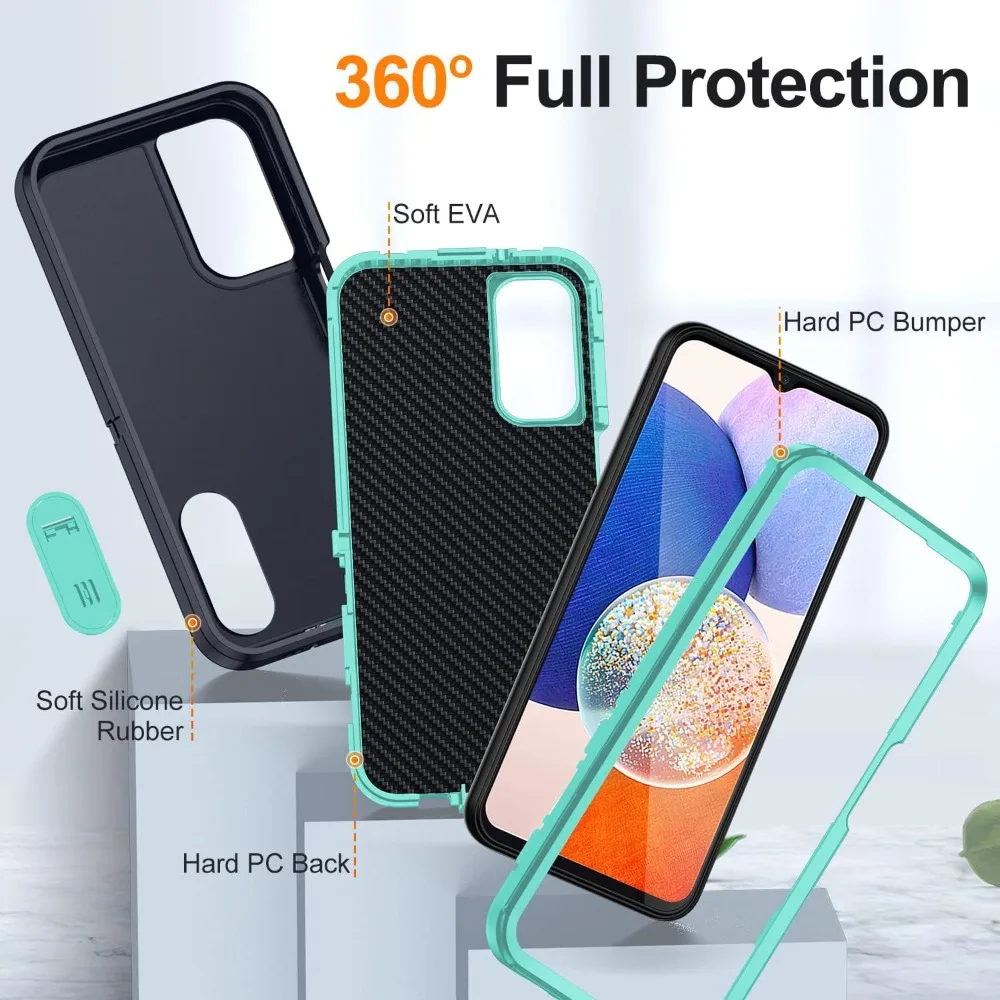 Military Grade Anti-Drop Case with Built-in Kickstand and Plus Protector Cover
