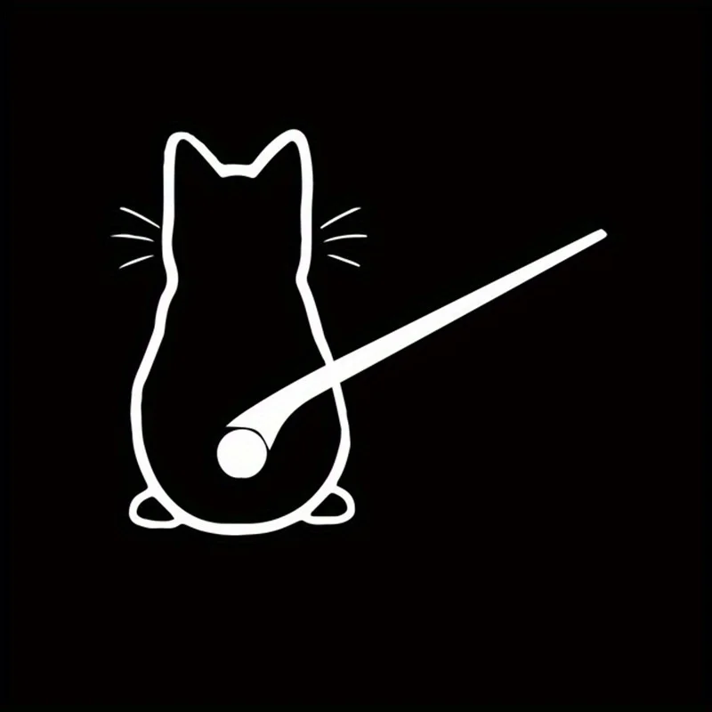 1pc Funny Car Sticker Moving Tail Cat Car Sticker Window Wiper Decals Rear Windshield Sticker Door Window Creative Decals