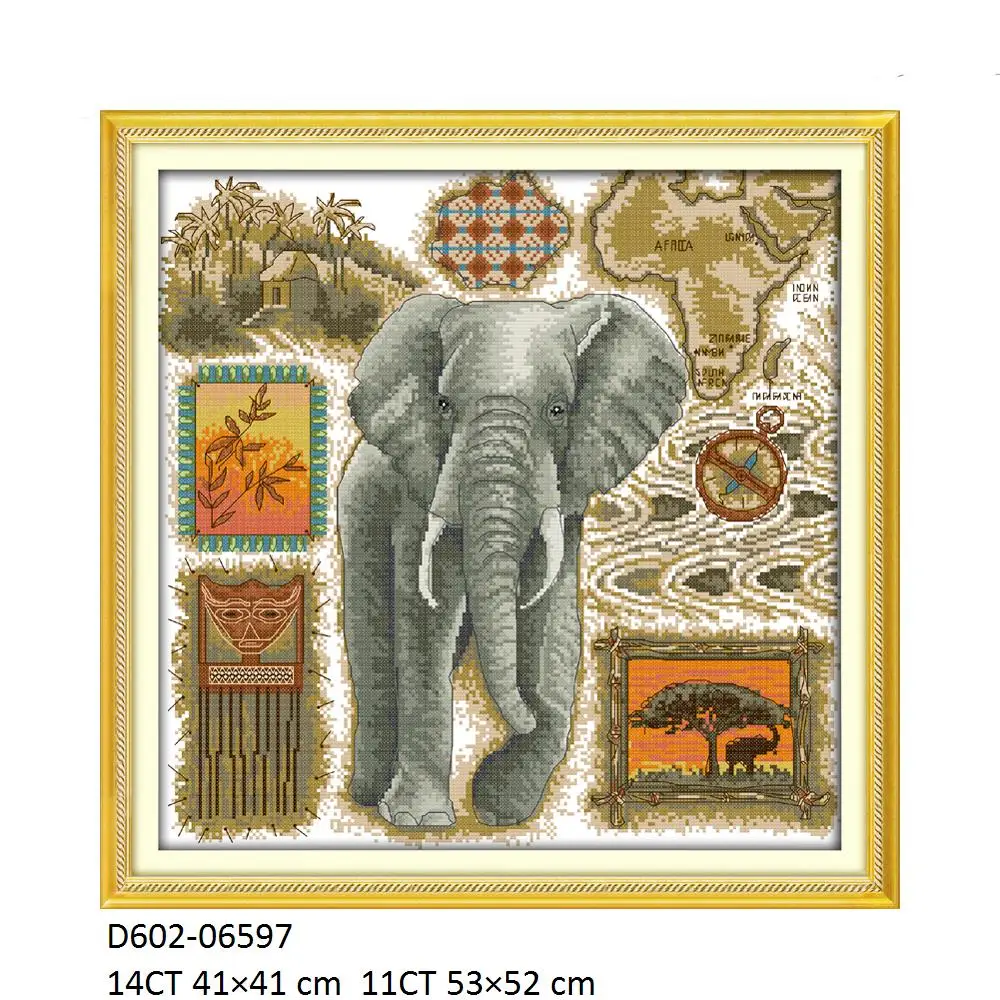 Domesticated Animal Cross Stitch, Horse, Tiger, Elephant, Giraffes, Herding Dog, D365, D536, D601, D602, D603, D720, D816