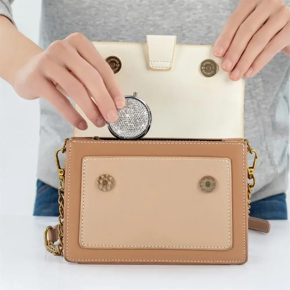 Bling Pill Box Waterproof Pill Cases Durable Organizers for Travel with Long Lifespan Sparkling Portable Pill Box Faux