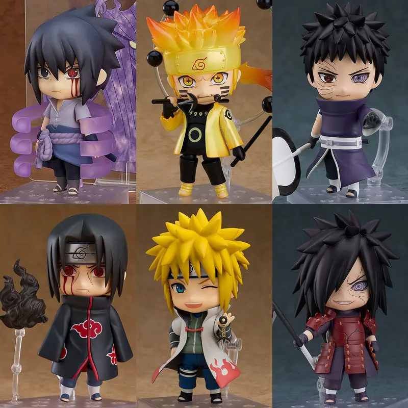 16pcs Nendoroid Naruto Shippuden Q Version Anime Action Figures - Articulated Collectible Toy Set Birthday Gift