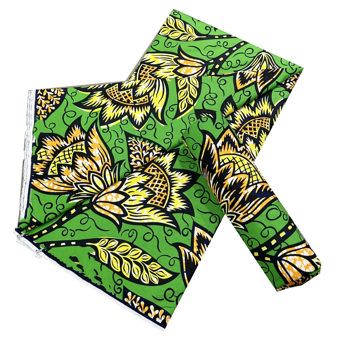 New Super Pagne Veritable Guaranteed African Super Real Wax Dutch Fabric For Dress Cotton 6 Yards