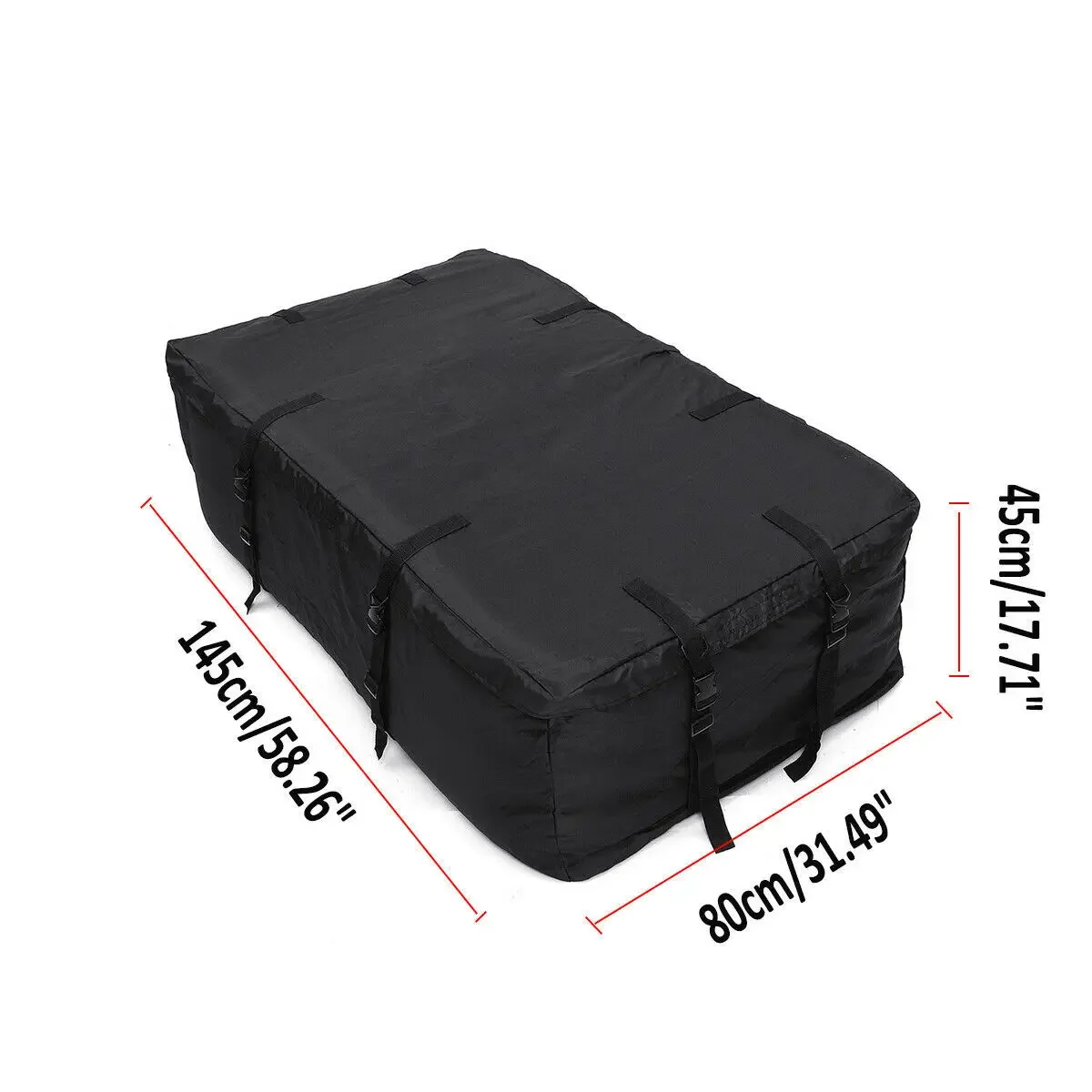 

420d Oxford Cloth 145*80 * 45cm Roof Bag Luggage Bag with 4 Straps 8 Buckles Dustproof Water-Proof Bag