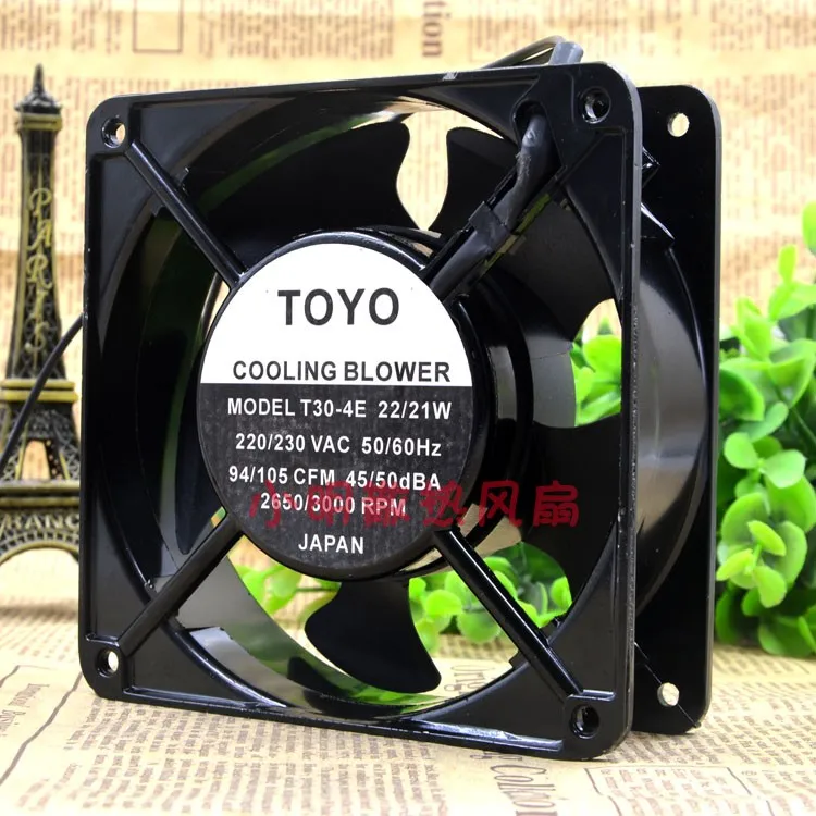 ORIGINAL JAPANESE TOYO T30-4E 220 / 230V 22 21W 120 * 38 ALUMINUM FRAME AC EXHAUST FAN | Электроника