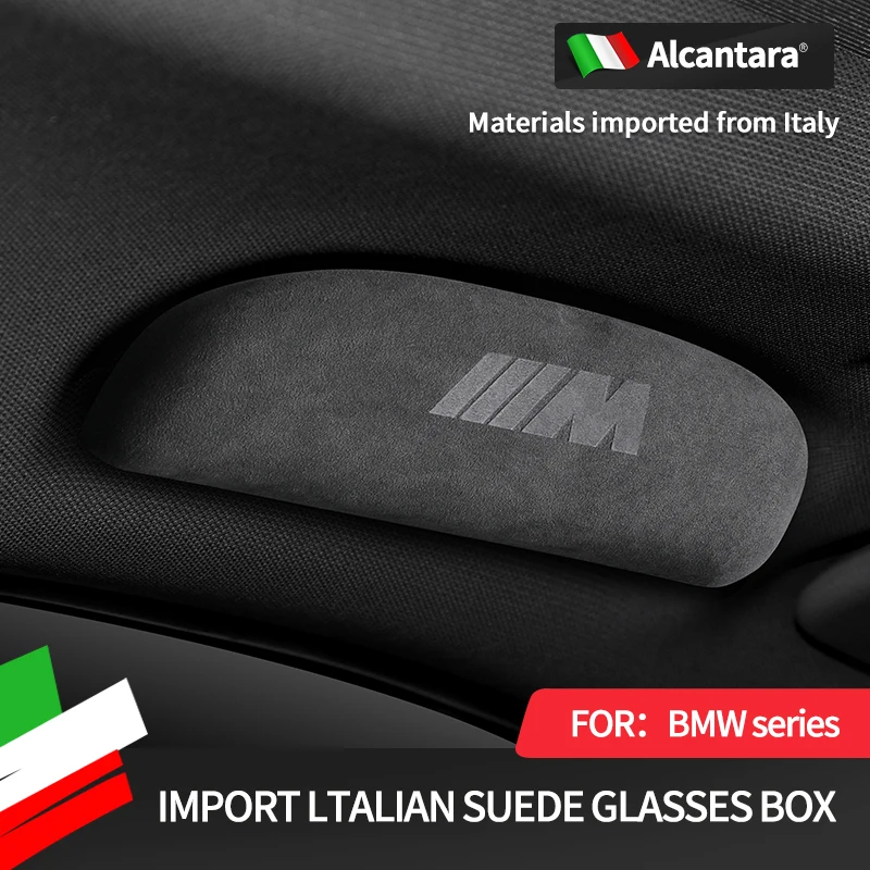 

Car Glasses Case Storage Box Sunglasses Holder Alcantara suede For For BMW 1 2 3 5 7 Series GT X1 X2 X3 X5 Auto Accessories