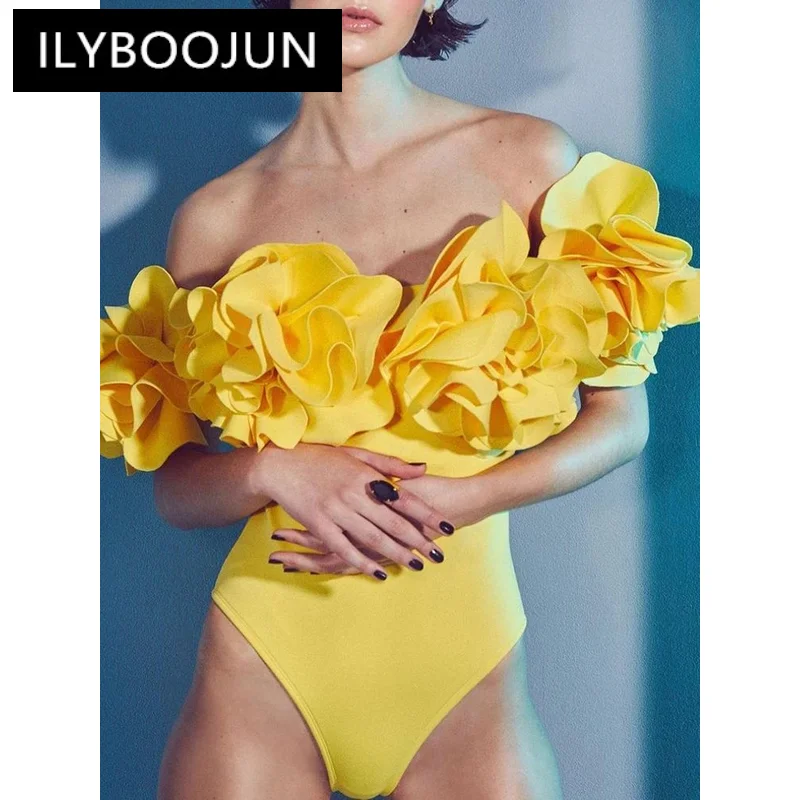 

ILYBOOJUN Solid Slimming Patchwork Appliques Jumpsuits For Women V Neck Sleeveless High Waist Temperament Jumpsuit Female New