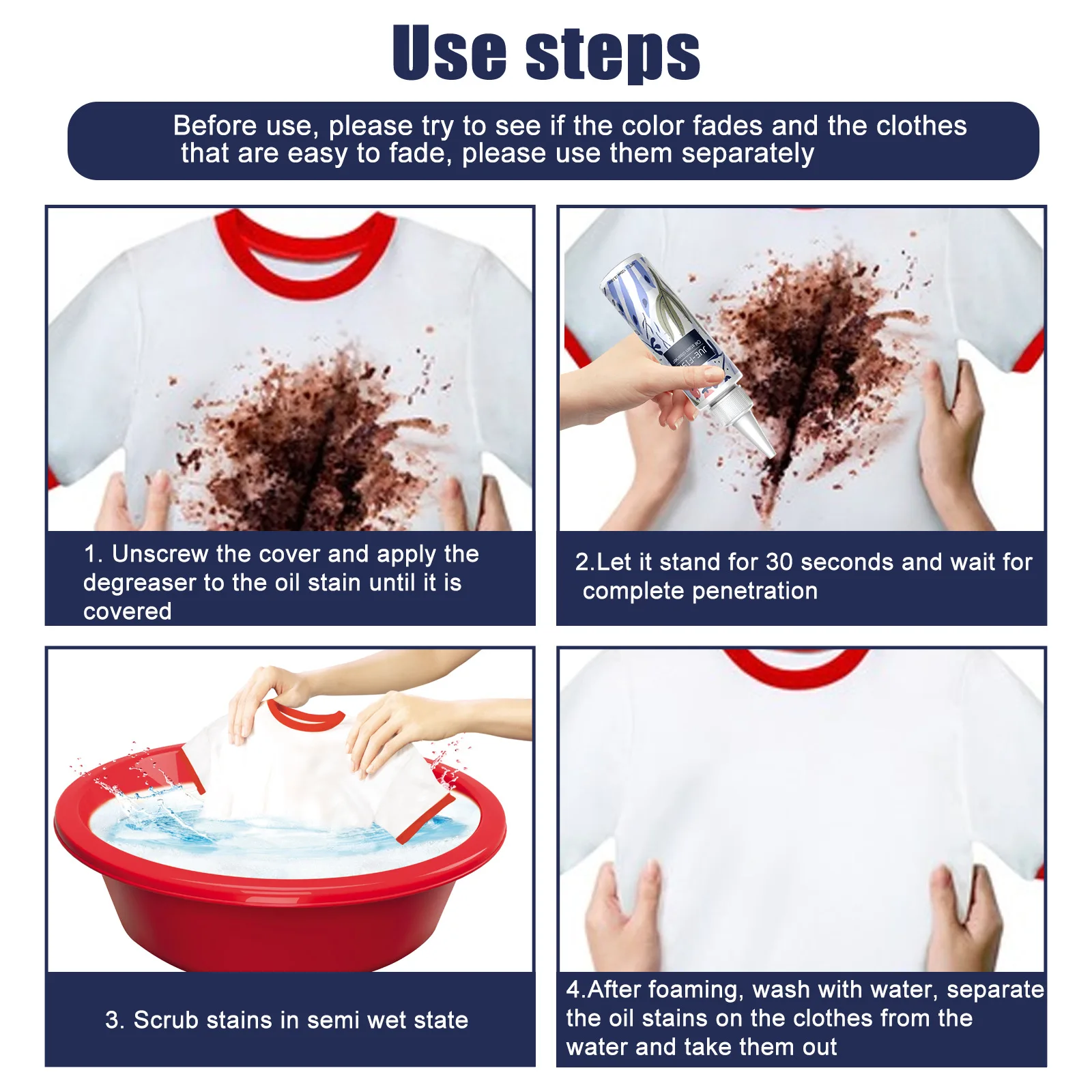 Clothes Oil Stain Remover Dust Cleaner Stubborn Dirt Oil Cleaning Washing Multipurpose Laundry Degreasing Agent for Fabric Cloth stain remover spray