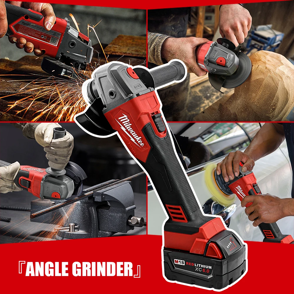 125mm Brushless Cordless Angle Grinder – Electric Power Tool with No-Lock Paddle Switch | Professional Cutting & Polishing Grinder 2