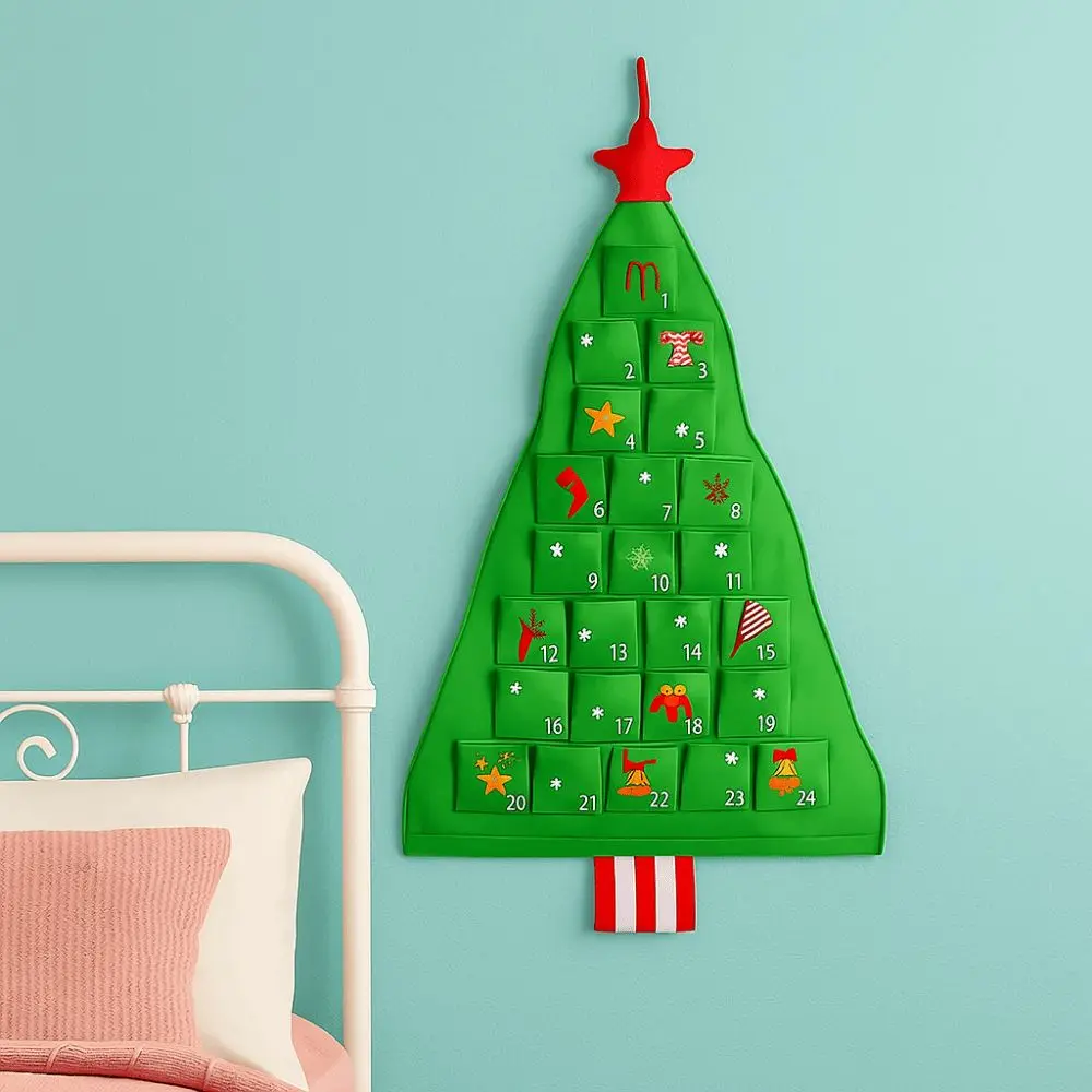 Oxford Cloth Christmas Tree Storage Bags Decorative Foldable Wall Mounted Storage Bags Moisture-proof Waterproof
