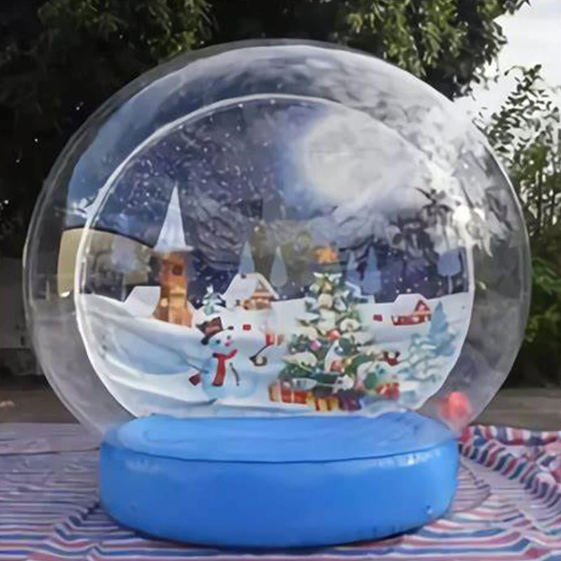 Life Size 2M/3M/4M Inflatable Christmas Snow Globe For Decoration Snow Globe Outdoor For Photo Booth Go Inside Advertising popular outdoor colorful giant inflatable easter egg for easter decoration