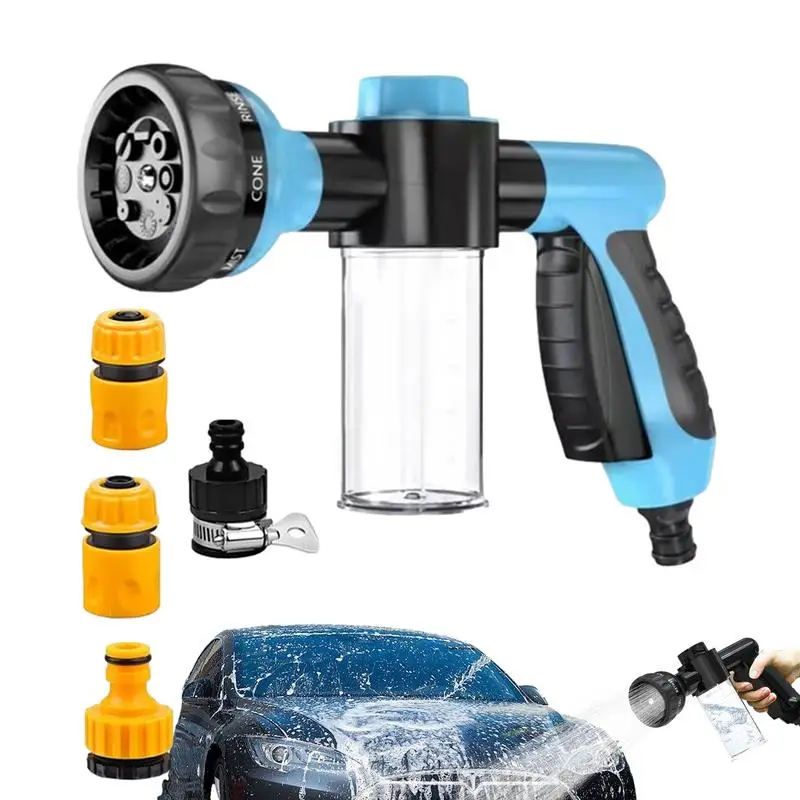 

Garden Hose Foam Nozzle High Pressure Hose Foam Sprayer dispenser Bottle Garden Watering Tool With 8 Watering Modes For Car